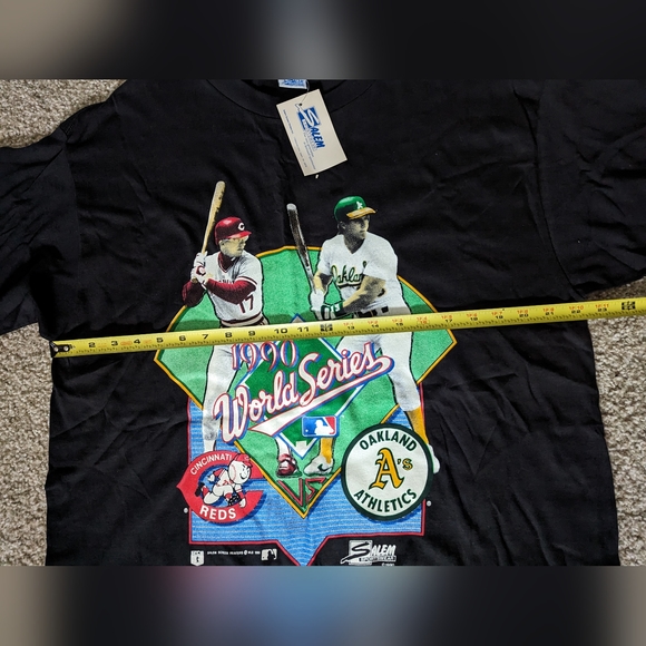 NWT Vintage Reds Oakland A's 1990 World Series T-Shirt XL Single Stitch Canseco - Picture 6 of 11